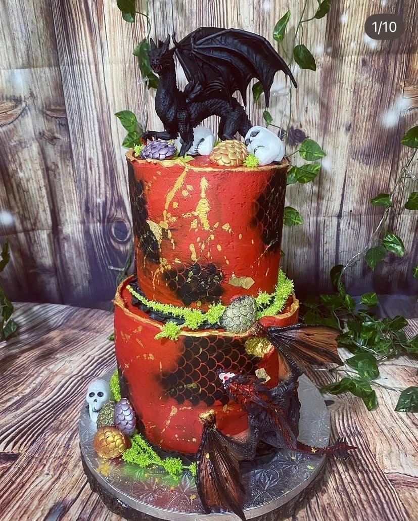 Dragon themed cake by Trista's Treats
