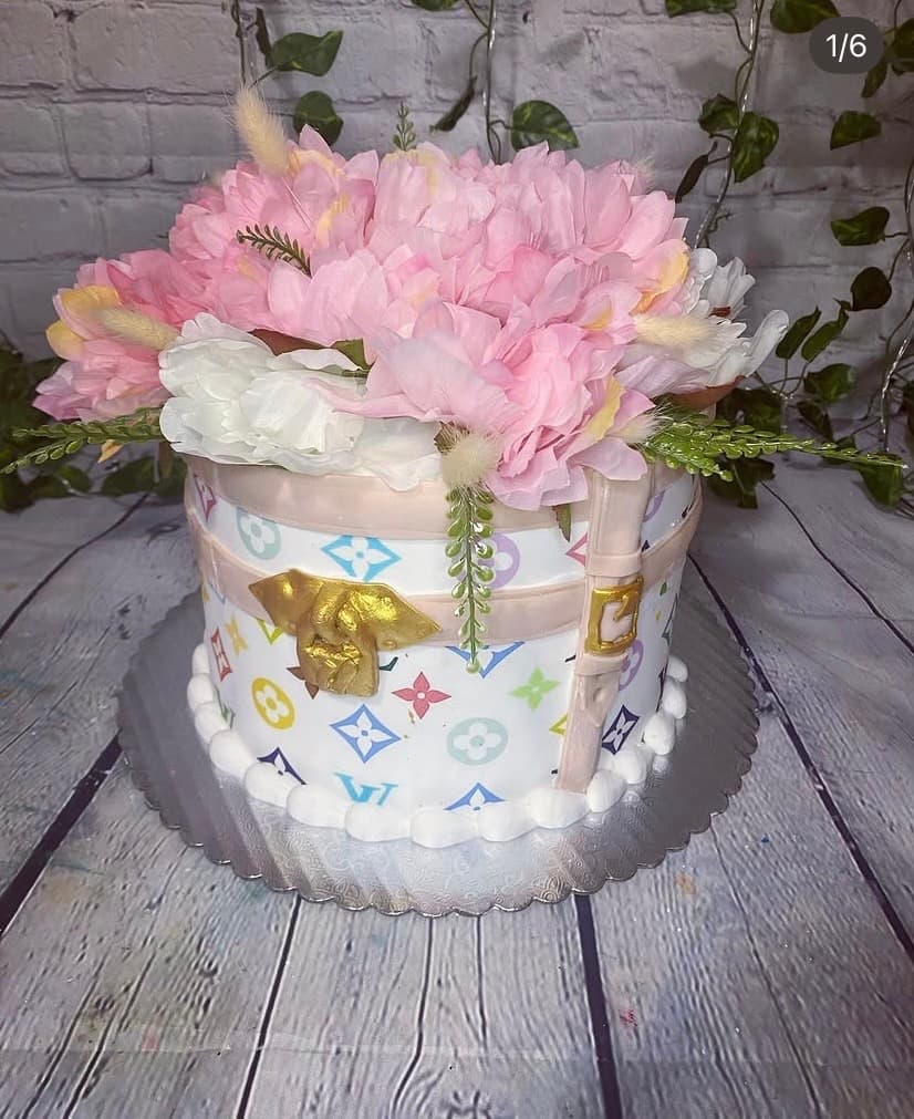 Garden floral cake by Trista's Treats
